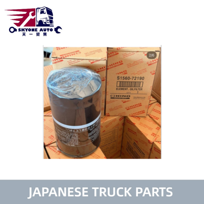 S1567-72190 15607-1290 156130-EV030 เครื่องกรองน้ํามันสําหรับ HINO 500 KOBELCO SANY อะไหล่รถบรรทุกญี่ปุ่นคุณภาพสูง