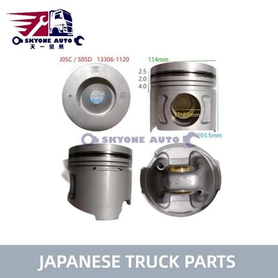 ชิ้นส่วนเครื่องยนต์ Hino Piston Assy 13306-1120 ใช้สำหรับรถบรรทุก HINO 500 J05CT S05C S05D
