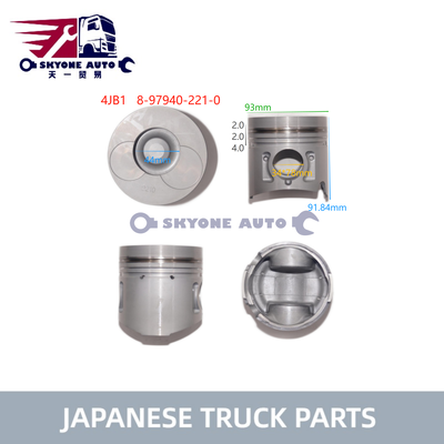 ชิ้นส่วนรถบรรทุกญี่ปุ่นเครื่องยนต์ลูกสูบ 8979402210 8-97940221-0 สำหรับ ISUZU 2.8TON TFR 4JB1T OEM 8-97940221-0