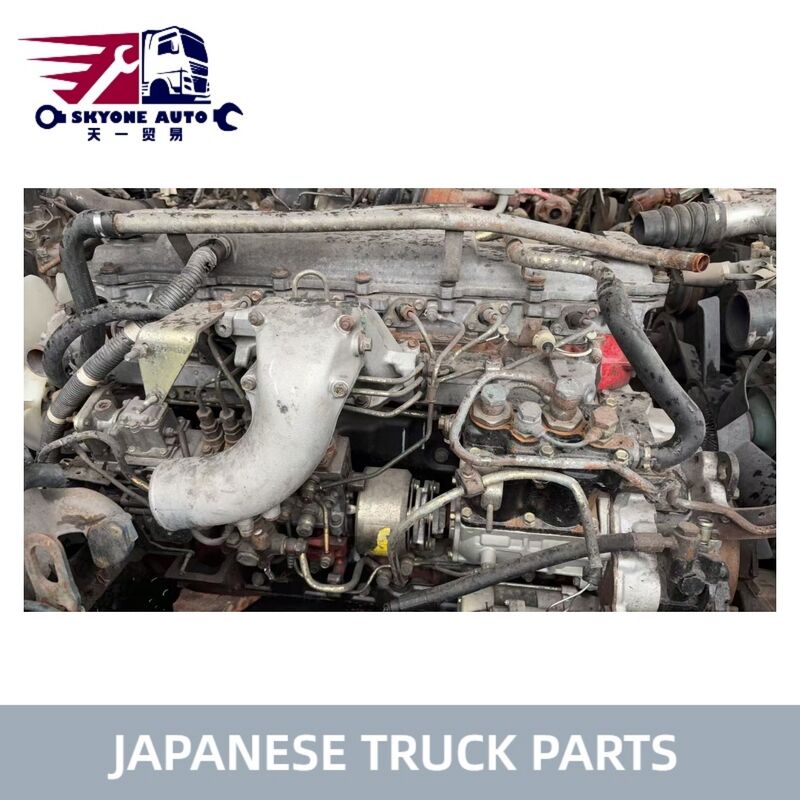 ชิ้นส่วนรถบรรทุกญี่ปุ่นชุดเครื่องยนต์ใช้แล้วสำหรับ HINO 500 RANGER Truck J08C UW Hino เครื่องยนต์มือสอง