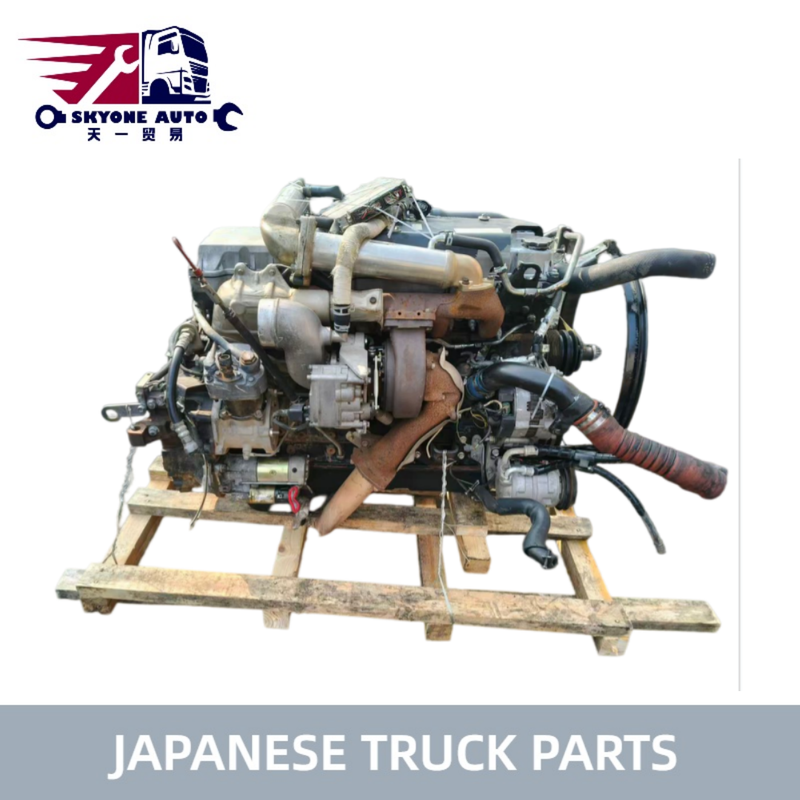 อะไหล่รถบรรทุกญี่ปุ่นมือสองเครื่องยนต์พร้อมเกียร์สภาพดีสำหรับ ISUZU FSR FVR 6HK1 ลดราคา Isuzu Used Part