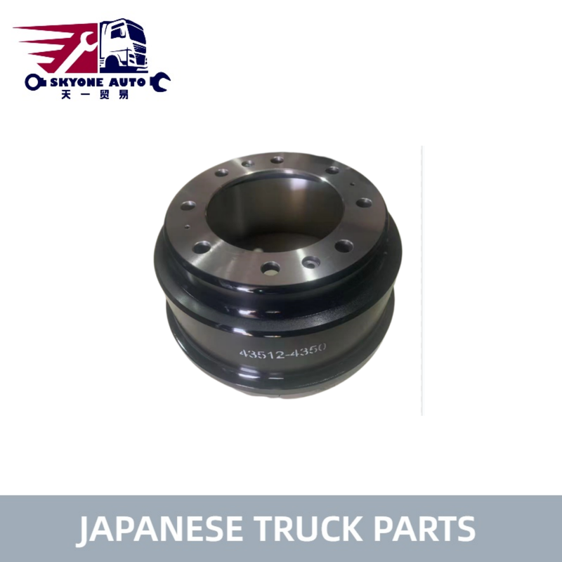 ชิ้นส่วนรถยนต์ยี่ปุ่น BRKE DRUM 43512-4350 สําหรับ HINO 500 RANGER รถยนต์ AK1J RK1J J08C J08CT ขาย Hino อะไหล่เครื่องยนต์
